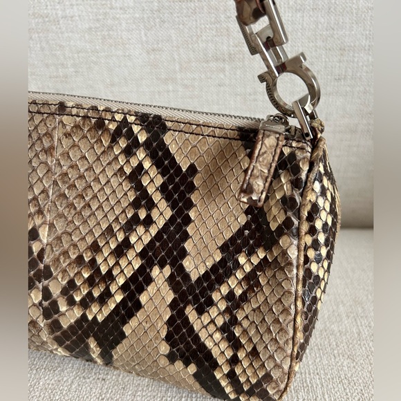 Vintage Ferragamo Snakeskin Python Shoulder Bag - Picture 8 of 12